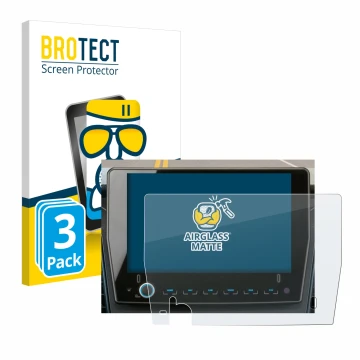 Front side of a product packaging with the brand logo BROTECT. Next to it is the device Xzent F-285 shown with the correspondi
