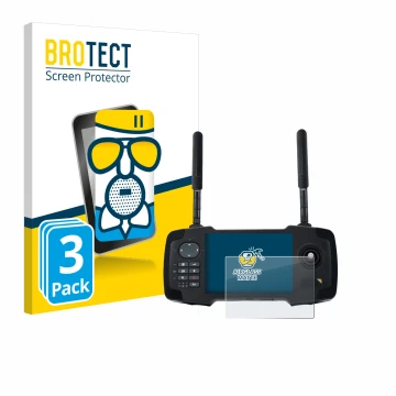 Front side of a product packaging with the brand logo BROTECT. Next to it is the device Toslon XR500 shown with the correspond