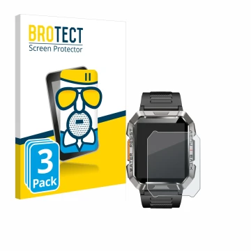 Front side of a product packaging with the brand logo BROTECT. Next to it is the device Baolubao W60 shown with the correspond