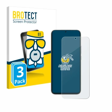 Front side of a product packaging with the brand logo BROTECT. Next to it is the device Huawei Nova 13 shown with the correspo