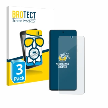 Front side of a product packaging with the brand logo BROTECT. Next to it is the device Oppo Find X8 Pro shown with the corres