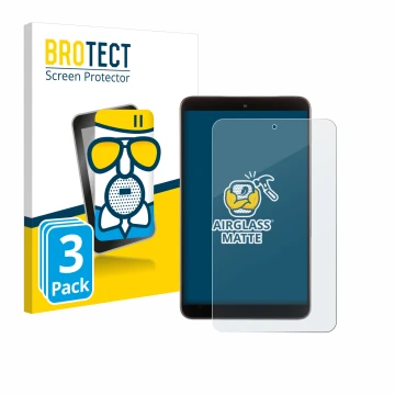 Front side of a product packaging with the brand logo BROTECT. Next to it is the device Nokia T10 (portrait) shown with the co