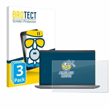 Front side of a product packaging with the brand logo BROTECT. Next to it is the device Dell Precision 3591 Workstation shown 