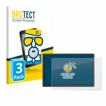 Front side of a product packaging with the brand logo BROTECT. Next to it is the device Mediacom Azimut 4 Pro 11.97