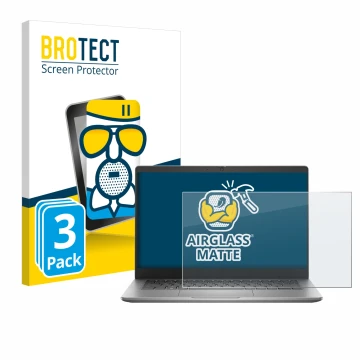 Front side of a product packaging with the brand logo BROTECT. Next to it is the device Dell Latitude 3340 Laptop 13.3