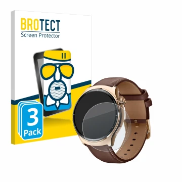 Front side of a product packaging with the brand logo BROTECT. Next to it is the device Xiaomi Mibro Lite 3 Pro shown with the