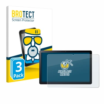 Front side of a product packaging with the brand logo BROTECT. Next to it is the device Acer Iconia Tab P11 shown with the cor