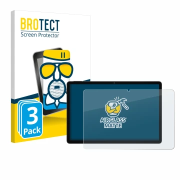 Front side of a product packaging with the brand logo BROTECT. Next to it is the device Doogee U11 shown with the correspondin