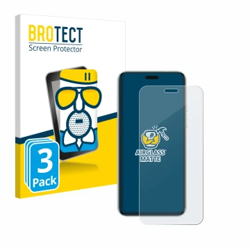 Front side of a product packaging with the brand logo BROTECT. Next to it is the device Honor Magic 7 RSR shown with the corre