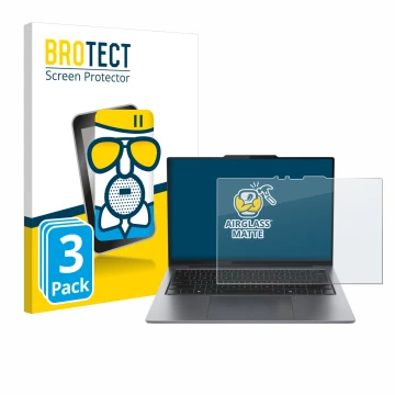 Front side of a product packaging with the brand logo BROTECT. Next to it is the device Lenovo ThinkPad X9 15 Aura Edition 15