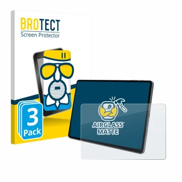 Front side of a product packaging with the brand logo BROTECT. Next to it is the device Terra Pad 1007 10.95