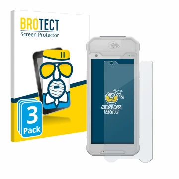 Front side of a product packaging with the brand logo BROTECT. Next to it is the device Dojo Pocket shown with the correspondi