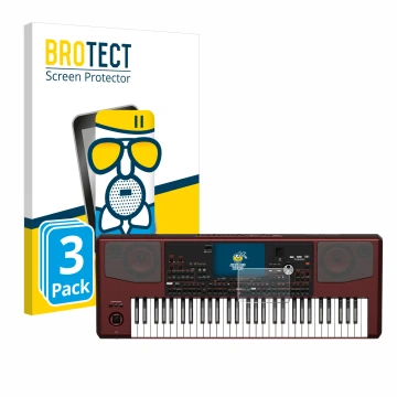 Front side of a product packaging with the brand logo BROTECT. Next to it is the device KORG Pa700 shown with the correspondin