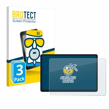 Front side of a product packaging with the brand logo BROTECT. Next to it is the device Teclast P50 AI shown with the correspo