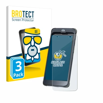 Front side of a product packaging with the brand logo BROTECT. Next to it is the device Orderman 10 shown with the correspondi