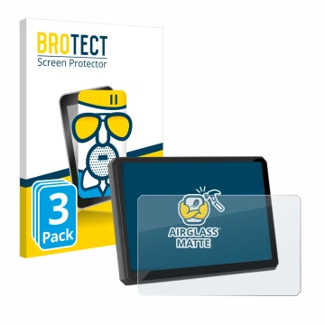 Front side of a product packaging with the brand logo BROTECT. Next to it is the device Carpuride W502BS 5