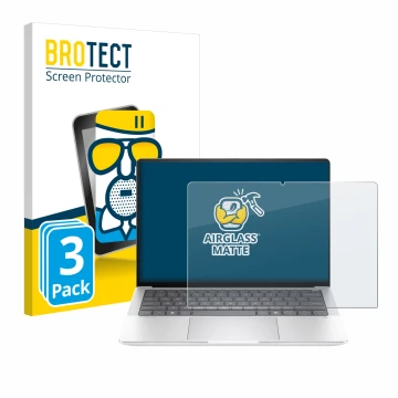 Front side of a product packaging with the brand logo BROTECT. Next to it is the device HP EliteBook X G1a 14