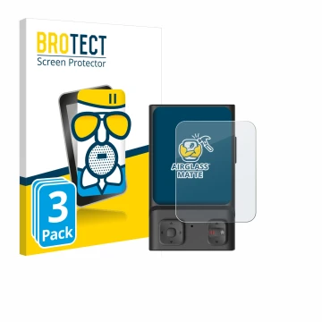 Front side of a product packaging with the brand logo BROTECT. Next to it is the device Hoverair Beacon shown with the corresp