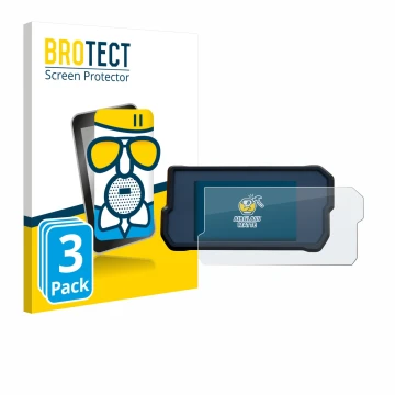 Front side of a product packaging with the brand logo BROTECT. Next to it is the device KTM 390 / 890 Adventure 2020+ shown wi