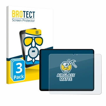 Front side of a product packaging with the brand logo BROTECT. Next to it is the device Apple iPad Air 13