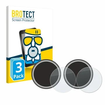 Front side of a product packaging with the brand logo BROTECT. Next to it is the device Numark NS4FX (Jog) shown with the corr