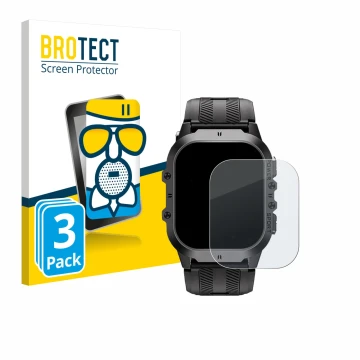 Front side of a product packaging with the brand logo BROTECT. Next to it is the device Oukitel BT20 1.96