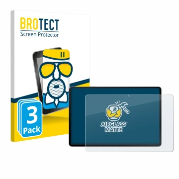 Front side of a product packaging with the brand logo BROTECT. Next to it is the device Samsung Galaxy Tab S10 FE+ WiFi shown 