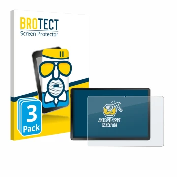 Front side of a product packaging with the brand logo BROTECT. Next to it is the device Doogee U11 Pro shown with the correspo