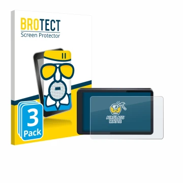 Front side of a product packaging with the brand logo BROTECT. Next to it is the device CARabc DB601 shown with the correspond