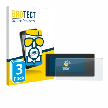 Front side of a product packaging with the brand logo BROTECT. Next to it is the device Acta Berg Radio shown with the corresp