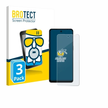 Front side of a product packaging with the brand logo BROTECT. Next to it is the device Ulefone Note 18 Pro shown with the cor