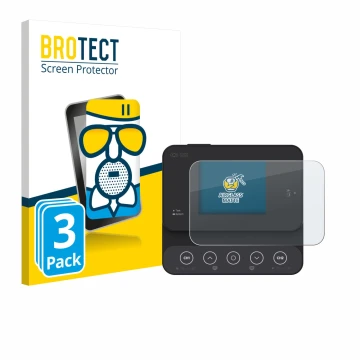 Front side of a product packaging with the brand logo BROTECT. Next to it is the device ISDT K2Zip shown with the correspondin