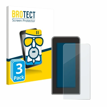 Front side of a product packaging with the brand logo BROTECT. Next to it is the device Tenways CGO600 Pro shown with the corr