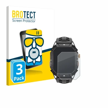 Front side of a product packaging with the brand logo BROTECT. Next to it is the device Oukitel BT80 shown with the correspond