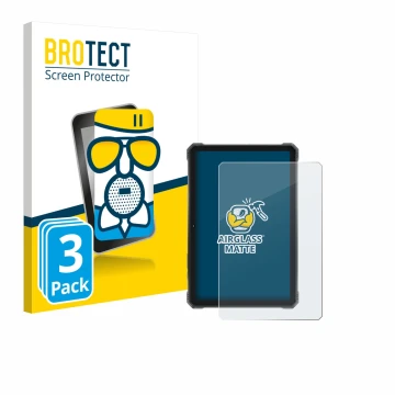 Front side of a product packaging with the brand logo BROTECT. Next to it is the device Hotwav R9 Plus shown with the correspo