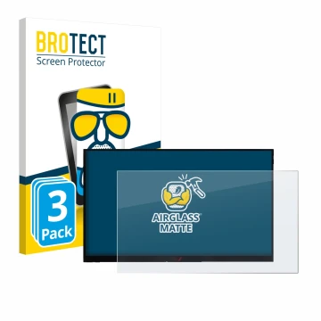 Front side of a product packaging with the brand logo BROTECT. Next to it is the device Verbatim PMT-15 shown with the corresp
