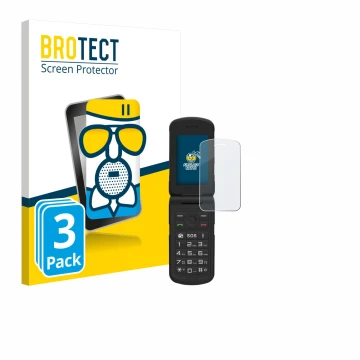 Front side of a product packaging with the brand logo BROTECT. Next to it is the device AGM M10 shown with the corresponding s