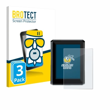 Front side of a product packaging with the brand logo BROTECT. Next to it is the device Shimano SC-EN610 shown with the corres