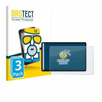 Front side of a product packaging with the brand logo BROTECT. Next to it is the device Oppo Pad SE shown with the correspondi