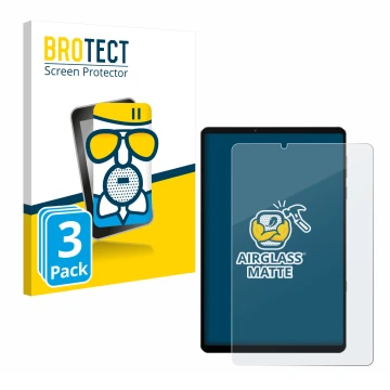 Front side of a product packaging with the brand logo BROTECT. Next to it is the device Lenovo Legion Y700 2022 shown with the