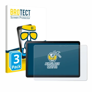 Front side of a product packaging with the brand logo BROTECT. Next to it is the device Acer Iconia V11-11 shown with the corr