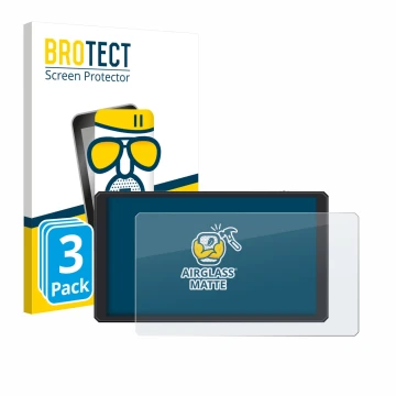 Front side of a product packaging with the brand logo BROTECT. Next to it is the device Feelworld CUT6 6