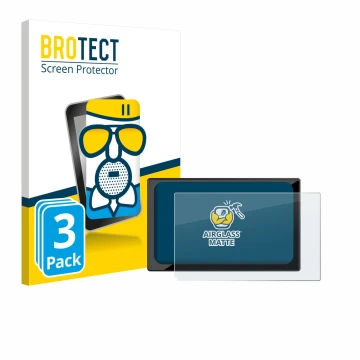 Front side of a product packaging with the brand logo BROTECT. Next to it is the device Carpuride V9 9
