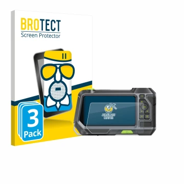 Front side of a product packaging with the brand logo BROTECT. Next to it is the device Teslong NTS500 shown with the correspo