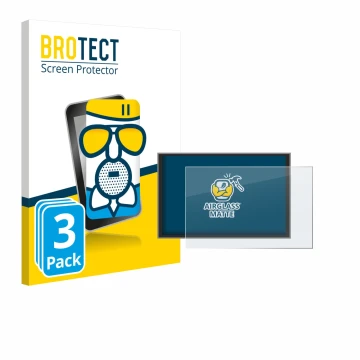 Front side of a product packaging with the brand logo BROTECT. Next to it is the device Renault Master 2025 shown with the cor