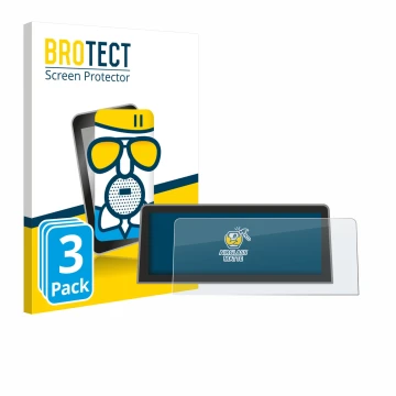 Front side of a product packaging with the brand logo BROTECT. Next to it is the device Roadtop BMW 1 Serie E81 E82 E87 E88 20