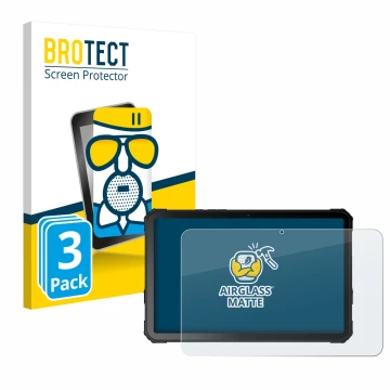 Front side of a product packaging with the brand logo BROTECT. Next to it is the device Fossibot DT3 5G shown with the corresp