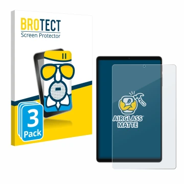 Front side of a product packaging with the brand logo BROTECT. Next to it is the device Alldocube iPlay 70 mini Ultra shown wi