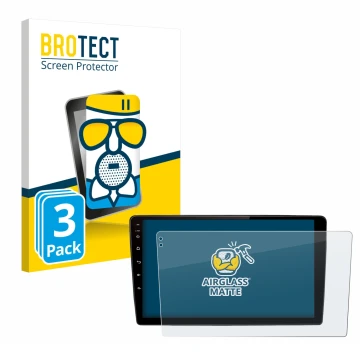 Front side of a product packaging with the brand logo BROTECT. Next to it is the device Junsun V2 Plus 10