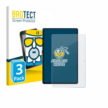 Front side of a product packaging with the brand logo BROTECT. Next to it is the device Samsung Galaxy Tab S11 Ultra (portrait
